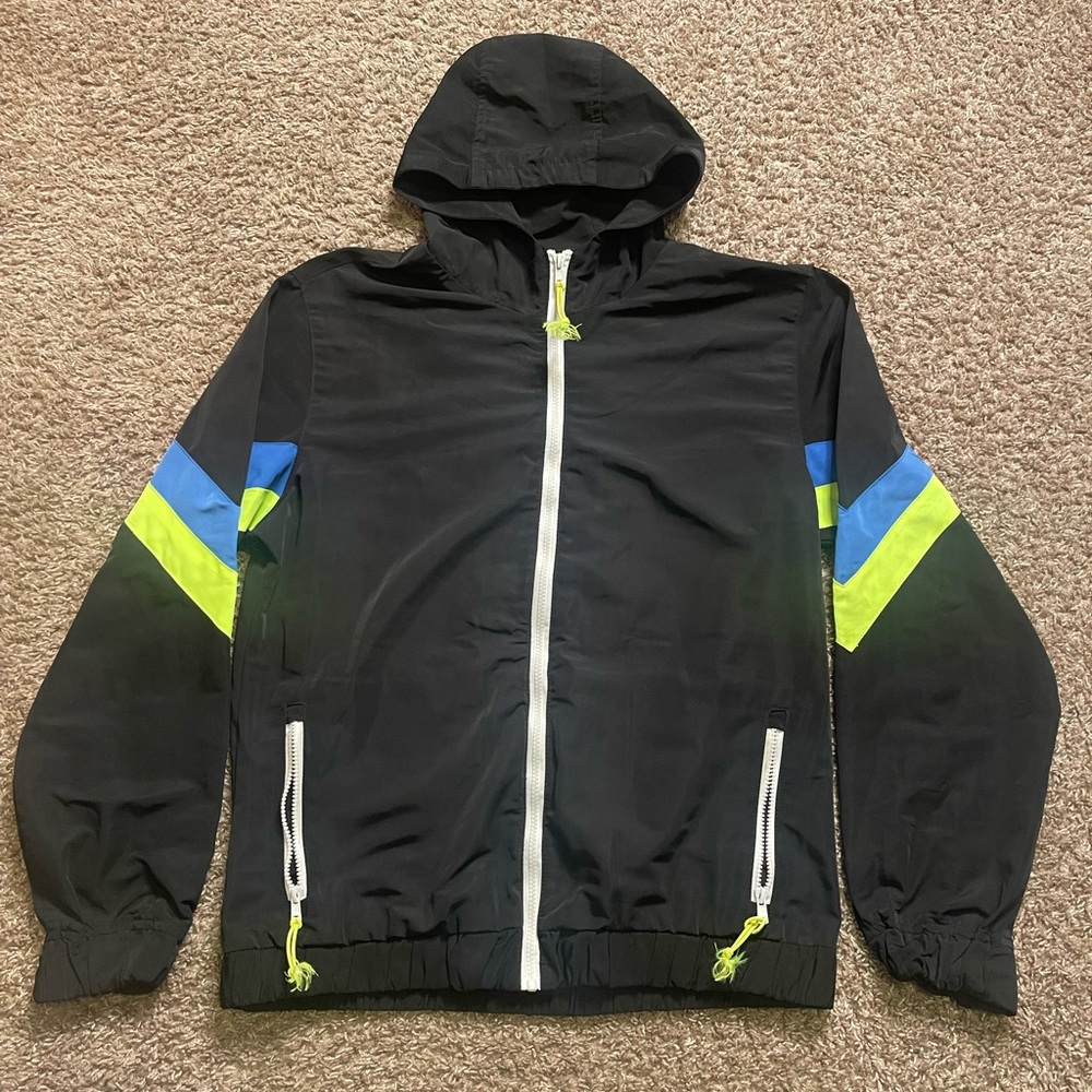 Rue21 Black Windbreaker Men’s Medium